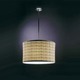 Classique Round Pendant - Polished Nickel / Beige Linen Classique Round Pendant - Polished Nickel / Beige Linen