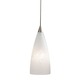 Decorative Low Voltage Flute Glass Pendant - Satin Nickel / Glacier