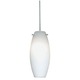 Decorative Low Voltage Ellipse Glass Pendant - Satin Nickel / Opal