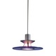 Decorative Low Voltage Disc Pendant - Satin Nickel / Cobalt