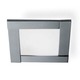 Tecto Square Ceiling Flush Mount - Satin Steel / Glass