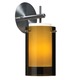 Echo Wall Sconce - Satin Nickel / Havana Brown