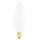 B10 Torpedo Candelabra Base 25W 130V - White B10 Torpedo Candelabra Base 25W 130V - / White