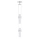 Tube 2 Pendant - Satin Nickel / Frosted