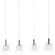 Nucleus Linear Suspension - Satin Nickel / Clear/White
