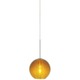 FJ Bulle Pendant  - Satin Nickel / Amber