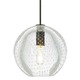 FJ Bulle Pendant  - Satin Nickel / Clear