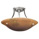 Veneto Semi Flush Ceiling Mount - Satin Nickel / Mocha