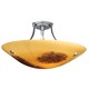 Veneto Grande Semi Flush Ceiling Mount - Satin Nickel / Amber Veneto Grande Semi Flush Ceiling Mount - Satin Nickel / Amber
