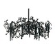 Flower Power Round Chandelier - Black Flower Power Round Chandelier - Black /