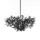 Icy Lady Chandelier Round Upside Down - Black / Crystal