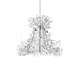Icy Lady Double Round Chandelier - White / Crystal