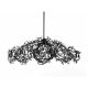 Icy Lady Oval Chandelier - Black / Crystal
