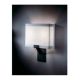 Unity Wall Sconce - Black / White Linen Unity Wall Sconce - Black / White Linen