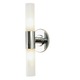 Cylinder 2 Light Bath Bar - Chrome / Frosted