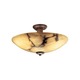 Dome Ceiling Semi Flush Mount - Oil Rubbed Bronze / Antique Ivory Genuine Alabaster Dome Ceiling Semi Flush Mount - Oil Rubbed Bronze / Antique Ivory Genuine Alabaster