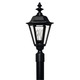 Manor House Exteror Post Light - Black / Clear