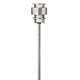 Saturn Exterior Path Light - Satin Nickel / White