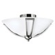Bolla Ceiling Flush Mount - Brushed Nickel / White Bolla Ceiling Flush Mount - Brushed Nickel / White