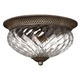 Plantation Ceiling Flush Mount - Pearl Bronze / Clear Plantation Ceiling Flush Mount - Pearl Bronze / Clear