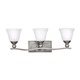 Bolla Bath Bar - Brushed Nickel / White