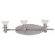 Tiburon Bath Bar - Brushed Nickel / Etched Opal Tiburon Bath Bar - Brushed Nickel / Etched Opal