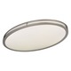863 Oval Ceiling Flush Mount - Brushed Nickel / White Acrylic