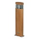 Ellipse Exterior Bollard - Teak Wood / White Ellipse Exterior Bollard - Teak Wood / White