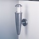 Luce Fer Exterior Wall Sconce - Zinc / White