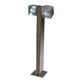 Q-Bic Two Head Bollard - Teak Wood Q-Bic Two Head Bollard - Teak Wood /