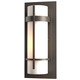 Banded Outdoor Wall Sconce - Natural Iron / Opal Banded Outdoor Wall Sconce - Natural Iron / Opal