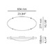 T-2121 Oval Ceiling Flush Mount -  / 