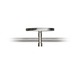 Rail Single Feed 4 Inch Round Power Feed Canopy - Satin Nickel / 