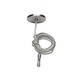 Rail Flexible Center Power Feed With Canopy - Satin Nickel / 