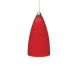 Rail Terra Pendant - Satin Nickel / Red Rail Terra Pendant - Satin Nickel / Red