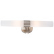 Saber Bath Bar - Brushed Nickel / Etched Opal Saber Bath Bar - Brushed Nickel / Etched Opal