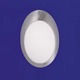 Oval Wall Sconce - Satin Nickel / White Oval Wall Sconce - Satin Nickel / White