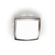 Mini Square Ceiling Flush Mount - Satin Nickel / White