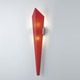Lancia AP4 Wall Sconce  - Satin Nickel / Red