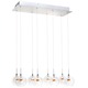 Starburst 8 Light Suspension - Satin Nickel / Clear/Amber Starburst 8 Light Suspension - Satin Nickel / Clear/Amber
