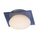 Buttons Ceiling Flush Mount - Brushed Aluminum / Blue Murano/White Buttons Ceiling Flush Mount - Brushed Aluminum / Blue Murano/White