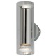 Flash 2 Light Wall Sconce - Chrome / Clear