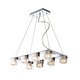 Blocs 8 Light Suspension - Chrome / Clear Blocs 8 Light Suspension - Chrome / Clear