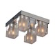 Blocs 4 Light Ceiling Mount - Chrome / Clear Blocs 4 Light Ceiling Mount - Chrome / Clear