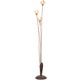 Bloom 3 Light Floor Lamp - Antique Brass / Amber