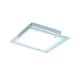 Contempra 2 Light Square Ceiling Flush Mount - Brushed Aluminum / White