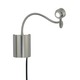 Night Owl Plug-In Wall Sconce - Satin Nickel / 