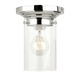 Clark Ceiling Flush Mount - Polished Nickel / Clear