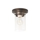 Clark Ceiling Flush Mount - Antique Bronze / Clear