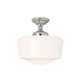 Tavern Ceiling Flush Mount - Polished Nickel / White Tavern Ceiling Flush Mount - Polished Nickel / White
